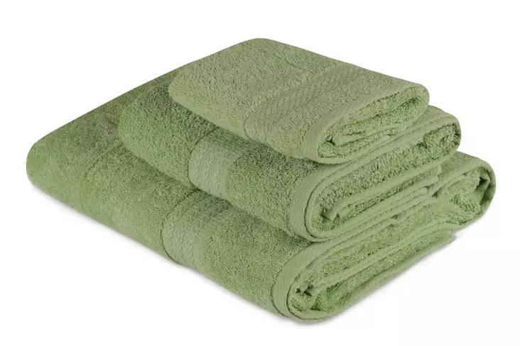 Handduksset Mijölnir Grön 100% Bomull 30x50 cm & 50x90 cm & 70x140 cm - Handdukar - 8681181552926 - 1