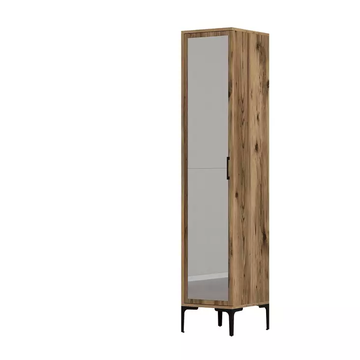 Garderob Hanah Home Kumsal R Valnöt Spånskiva 40x47,5x201,4 cm - Garderober - 8684282088806 - 1