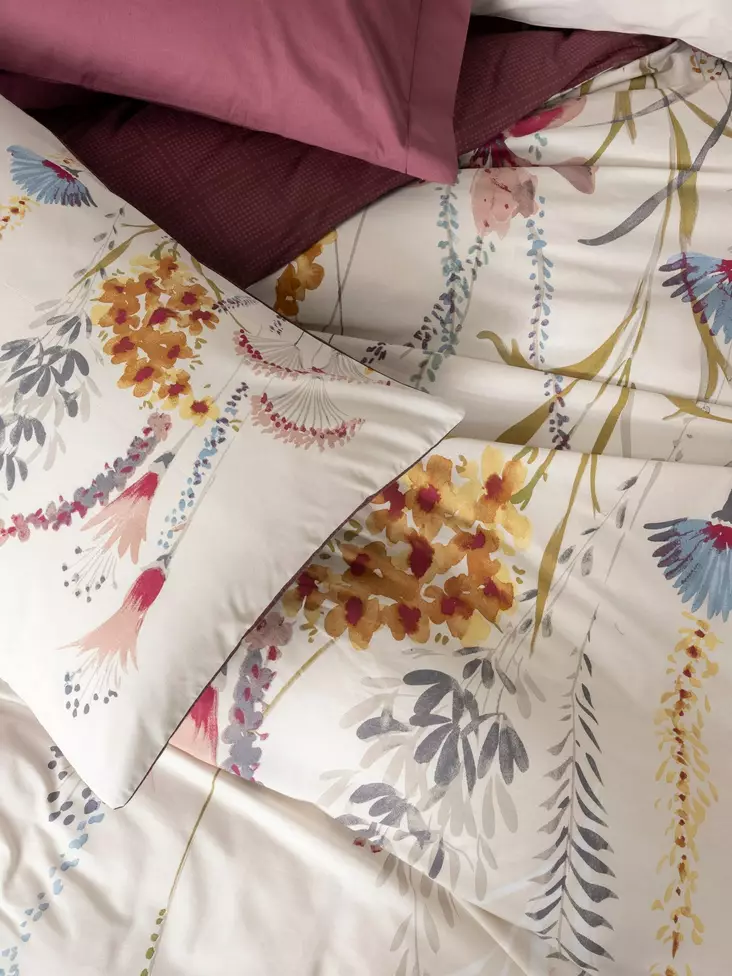 Påslakanset för enkelsäng Ranforce, vinröd, 160 x 220 cm, mjuk, hållbar - Lakan och örngott - 8684283403066 - 1