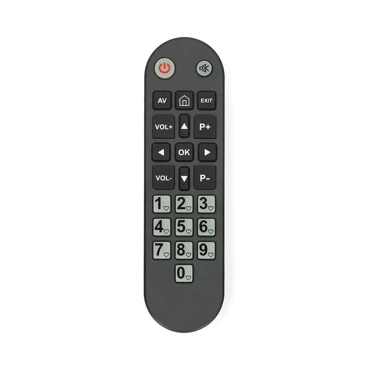 Universalfjärrkontroll | Förprogrammerad | 1 Enhet | Klar Lay-out / Smarthem knapp / Stora knappar | Infraröd | Svart - Fjärrkontroller - 5412810482016 - 1