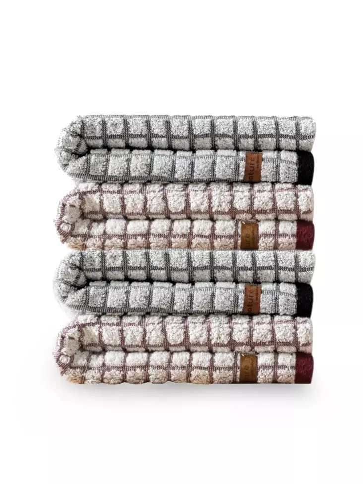 Handduk Set Mijölnir Svart Claret Röd 75% Bomull 25% Polyester 50x90 cm - Handdukar - 8683742576846 - 1