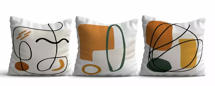 Kuddfodral Set Aberto Design Asr_plw25 Flerfärgad Polybomull 43x43 cm - Prydnadskuddar - 8684283661206 - 1