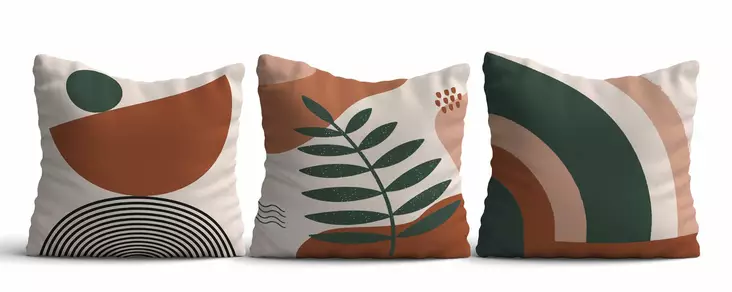 Kuddfodral Set Aberto Design Asr_plw25 Flerfärgad Polybomull 43x43 cm - Prydnadskuddar - 8684283661596 - 1