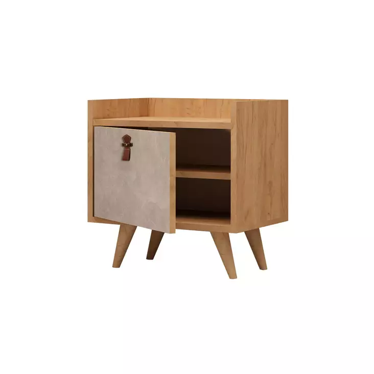 Sängbord Hanah Home Paju Ek Spånskiva 50x55x40 cm - Nattduksbord - 8681875126686 - 1