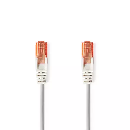 CAT6 Nätverkskabel | RJ45 hane | RJ45 hane | U/UTP | 2.00 m | Rund | PVC | Grå | Kuvert - Nätverkskablar - 5412810276967 - 1