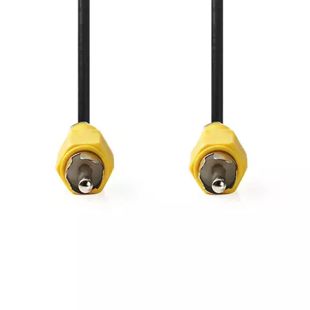 Komposit videokabel | RCA Hane | RCA Hane | Nickelplaterad | 480p | 2.00 m | Rund | PVC | Svart | Label - HDMI-kablar - 5412810426577 - 10