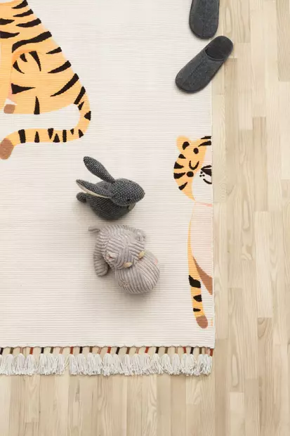 Matto Piilo 90 x 150 cm l. valko-oranssi - Barnrumsmattor - 6410416085937 - 2