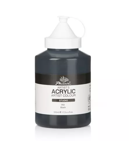 Phoenix Artist Studio 500ml akrylfärg - Akrylfärger och målarfärger - 6941985218537 - 1
