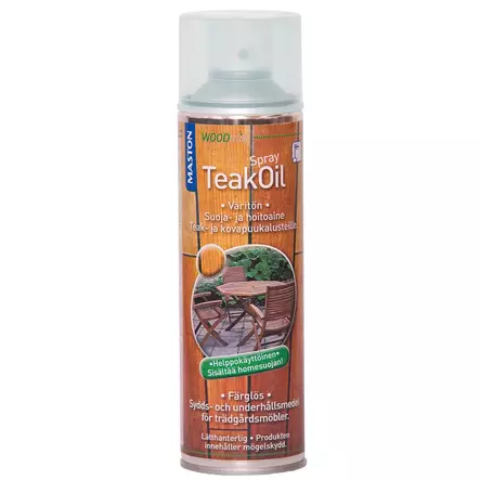 Teak oil spray Maston 500 ml v=C3=A4rit=C3=B6n - Sprayfärger - 6412490005467 - 1