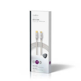 USB-kabel | USB 2.0 | USB-C Hane | USB Micro-B Hane | 10 W | 480 Mbps | Guldplaterad | 2.00 m | Rund | Flätad / Nylon | Aluminium | Kartong med täckt fönster - Dator och nätverk - 5412810262717 - 2