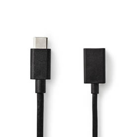 USB-C Adapter | USB 3.2 Gen 1 | USB-C Hane | USB-A Hona | 5 Gbps | 0.15 m | Rund | Nickelplaterad | PVC | Svart | Låda - Dator och nätverk - 5412810289127 - 2