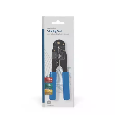 Crimp pliers | CAT5e / CAT6 / CAT6a | Skärande / Stripp / Tång | ABS / Stål | Blå - Kabelverktyg - 5412810467037 - 66