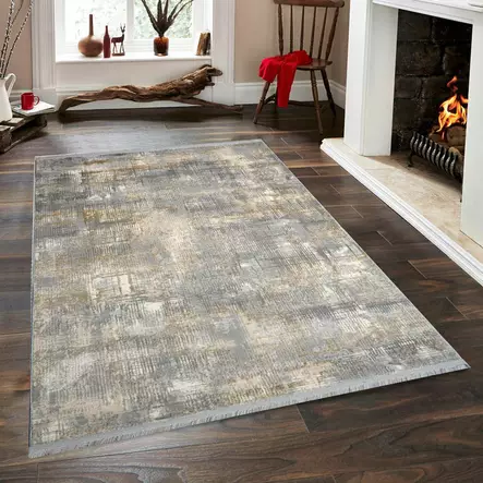 Matta Conceptum Notta 1107 Grå Beige Krämvit Polypropen Polyester 120x170 cm - Stora och medelstora mattor - 8683342376877 - 2