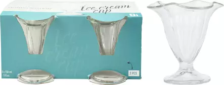 Glassbägare för glass 150 ml set 2 st - Serveringsfat - 8721037044257 - 1