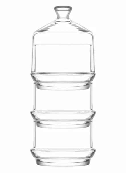 Kexskål, transparent, 8,1 x 8,1 x 22,8 cm, hållbar, tål maskindisk - Serveringsfat - 8683342992947 - 1