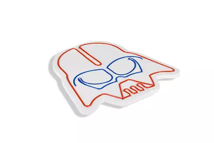 LED Väggdekor Wallity Darth Vader Röd Blå Plast 38x36 cm - Ljussmycken och ljusfigurer - 8683342475877 - 1