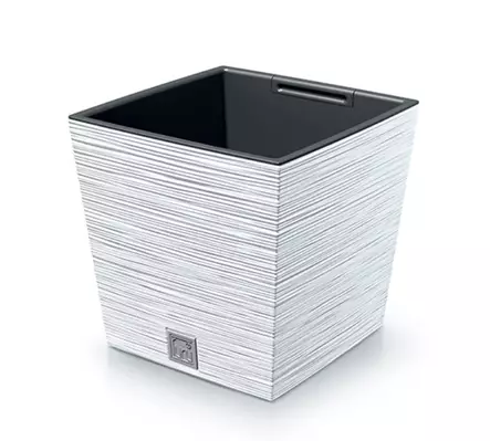 Kukkaruukku Furu Low 24 cm valkoinen - Hängande blomkrukor och vaser - 5905197457437 - 1