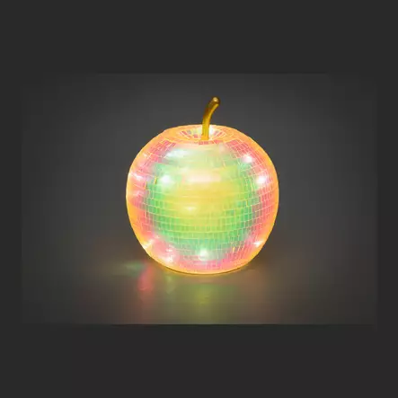 Lasiomena LED-valoilla 17 cm peilimosaiikki Finnlumor - Kimmeltävä lasinen koristeomena ajastimella (paristokäyttöinen) - Ljussmycken och ljusfigurer - 6410416517537 - 2