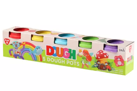 Muovailuvahasetti perusvärit Playgo - 5 x 113 g - Leksaksmassor och slimer - 6410416567297 - 1