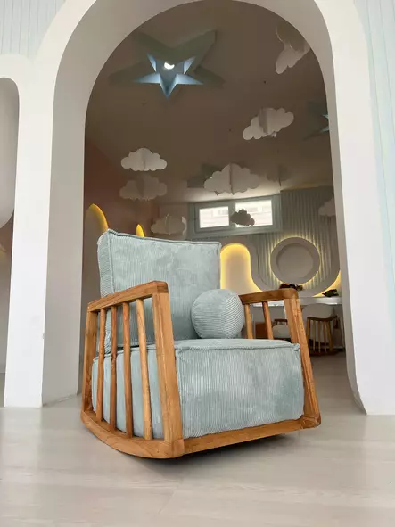 Fåtölj, blå, 50 cm bred, 63 cm hög, 72 cm djup, bekväm, stilren, hållbar - Fåtöljer - 8684282467007 - 2