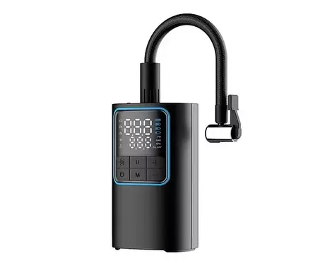 Automatisk däckpåfyllare laddningsbar - 4000 mAh minikompressor och powerbank - Däcktrycksmätare och pumpar - 6438140820037 - 1