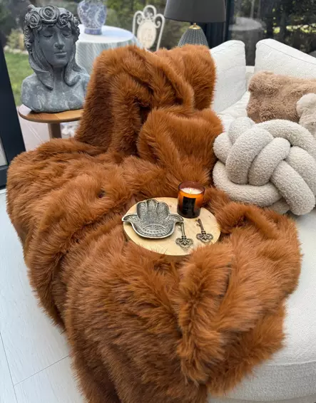 Sofföverdrag Aberto Design Lolita Tegelröd Polyester 200x70 cm - Överkast och plädar - 8684283850297 - 2