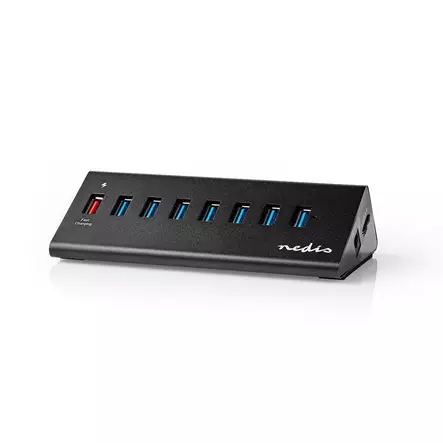 USB-hubb | USB Micro-B Female | USB-A Female | 8-Port port(s) | QC3.0 / USB 3.2 Gen 1 | Strömadapter / USB ström | 5 Gbps | 8x USB - Dator och nätverk - 5412810315147 - 1