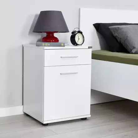 Sängbord Hanah Home Kmd511Bb Vit Spånskiva 40x57x39 cm - Nattduksbord - 8682870657717 - 2