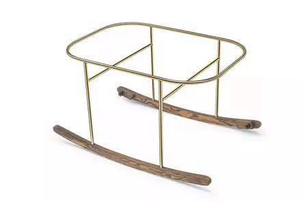 Spjälsäng Hanah Home Hier Metal Vit Guld Metall Furu Polyester 90x70x58 cm - Barnmöbler - 8683342780797 - 2