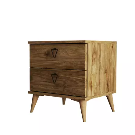 Sängbord Hanah Home Versa Ce 3630 Valnöt Spånskiva 52x55,1x45 cm - Nattduksbord - 8683342214797 - 1