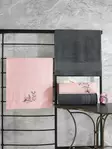 Handdukset Mijölnir Antracit Rosa 100% Bomull 90x150 cm & 50x90 cm - Handdukar - 8682870695887 - 1