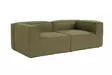 2-sits soffa Atelier del Sofa Fora Grön Linne 214x105x66 cm - Soffor - 8684282395867 - 8