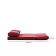 2-sits bäddsoffa Atelier del Sofa Taida Maroon Polyester 120x68x36 cm - Bäddsoffor - 8683342263337 - 12