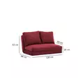 2-sits bäddsoffa Atelier del Sofa Taida Maroon Polyester 120x68x36 cm - Bäddsoffor - 8683342263337 - 11