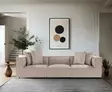 3-sits soffa Atelier del Sofa Sora Sandbeige Linne 270x95x65 cm - Soffor - 8684282430797 - 2