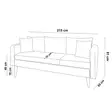 3-sits soffa Atelier del Sofa Sofia Havsgrön Tyg 215x85x91 cm - Soffor - 8681875598377 - 1