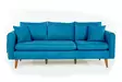 3-sits soffa Atelier del Sofa Sofia Mörkblå Tyg 215x85x91 cm - Soffor - 8681875598407 - 2