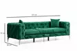 3-sits soffa Atelier del Sofa Como Grön Polyester 237x90x70 cm - Soffor - 8683342865807 - 9