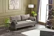 3-sits bäddsoffa Atelier del Sofa Bella Brun Polyester 208x81x85 cm - Bäddsoffor - 8682870815667 - 4