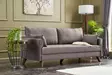 3-sits bäddsoffa Atelier del Sofa Bella Brun Polyester 208x81x85 cm - Bäddsoffor - 8682870815667 - 3