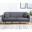 3-sits bäddsoffa Atelier del Sofa Aria Mörkgrå Linne 205x80x85 cm - Bäddsoffor - 8681875323887 - 4