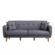 3-sits bäddsoffa Atelier del Sofa Aria Mörkgrå Linne 205x80x85 cm - Bäddsoffor - 8681875323887 - 1