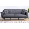 3-sits bäddsoffa Atelier del Sofa Aria Mörkgrå Linne 205x80x85 cm - Bäddsoffor - 8681875323887 - 2