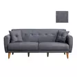 3-sits bäddsoffa Atelier del Sofa Aria Mörkgrå Linne 205x80x85 cm - Bäddsoffor - 8681875323887 - 6