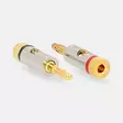 Banana Connector | Rak | Hane | Guldplaterad | Skruva | Kabel input diameter: 3.0 mm | Metall | Guld | 2 st. | Kartong med täckt fönster - Ljudkontakter och pluggar - 5412810333257 - 45