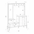 Hallmöbel Hanah Home Andy Ek Spånskiva 114x170x35 cm - Hallskåp - 8683342484787 - 5