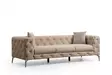 3-sits soffa Atelier del Sofa Como Ecru Polyester 237x90x70 cm - Soffor - 8683342529037 - 6
