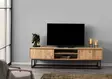 TV-bänk Hanah Home Belinda 180 Svart Spånskiva Metallben 180x50x40 cm - TV-bänkar - 8681875569827 - 2