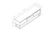 TV-bänk Hanah Home Belinda 180 Svart Spånskiva Metallben 180x50x40 cm - TV-bänkar - 8681875569827 - 6