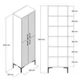 Förvaringsskåp Hanah Home Berlin A Vit Spånskiva 60x200x35 cm - Skåp och byråer - 8683342460767 - 6